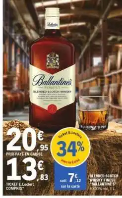 E.Leclerc BALLANTINE'S FINEST Blended Scotch Whisky offre