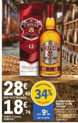 Blended Scotch Whisky 12 Ans Chivas