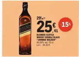 E.Leclerc BLENDED SCOTCH WHISKY DOUBLE BLACK 'JOHNNIE WALKER' offre