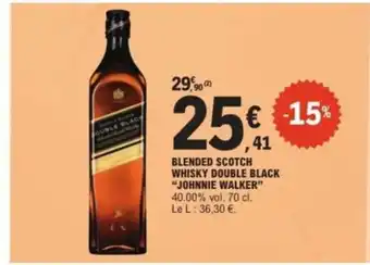 E.Leclerc BLENDED SCOTCH WHISKY DOUBLE BLACK 'JOHNNIE WALKER' offre