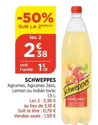 Bi1 Schweppes offre