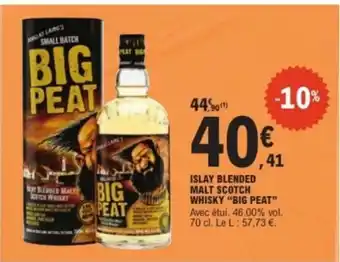 E.Leclerc ISLAY BLENDED MALT SCOTCH WHISKY “BIG PEAT” offre