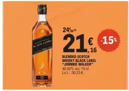 E.Leclerc Blended Scotch Whisky Black Label 'Johnnie Walker' offre