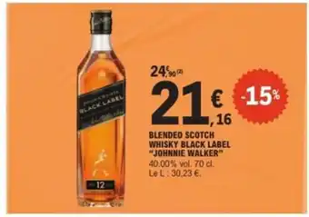E.Leclerc Blended Scotch Whisky Black Label 'Johnnie Walker' offre