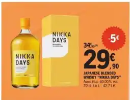 E.Leclerc JAPANESE BLENDED WHISKY NIKKA DAYS offre
