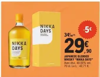 E.Leclerc JAPANESE BLENDED WHISKY NIKKA DAYS offre