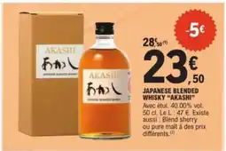 E.Leclerc Japanese Blended Whisky 'Akashi' offre