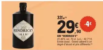 E.Leclerc Gin Hendrick's offre