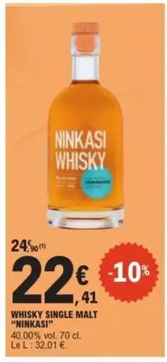 E.Leclerc WHISKY SINGLE MALT “NINKASI” offre