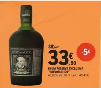 E.Leclerc RHUM RESERVA EXCLUSIVA DIPLOMATICO offre
