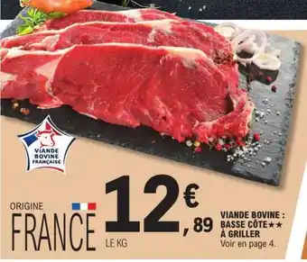 E.Leclerc Viande Bovine : Basse Cote offre