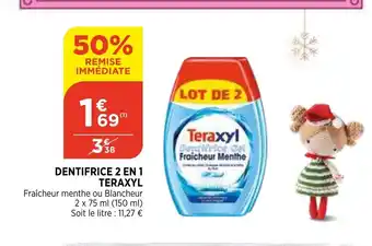 Bi1 Dentifrice 2 En 1 Teraxyl offre