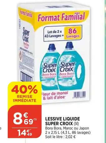 Bi1 Lessive Liquide Super Croix offre