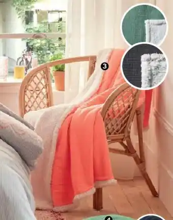 Intermarché Plaid Gaze De Coton Sherpa Domédia offre