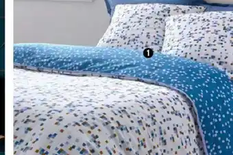 Intermarché Parure Housse De Couette 2 Personnes + 2 Taies D'Oreikker Pixel Domédia offre