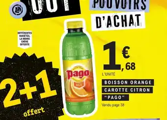 Boisson orange carotte citron pago