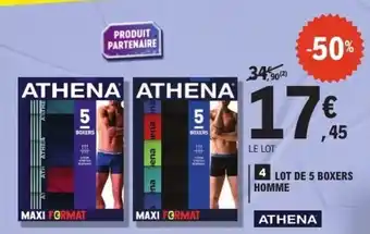 E.Leclerc Lot de 5 boxers homme offre