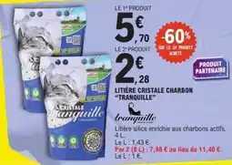 E.Leclerc Litière cristale charbon tranquille offre