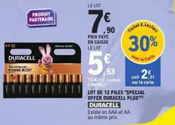 E.Leclerc Lot de 12 piles special offer duracell plus duracell offre
