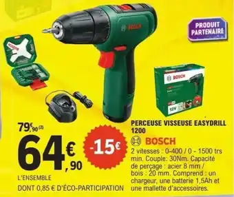 E.Leclerc Perceuse visseuse easydrill 1200 bosch offre