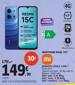 E.Leclerc Smartphone redmi 15c offre