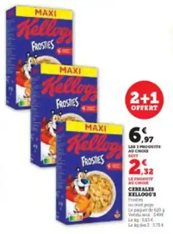 Super U Cereales kellogg's offre