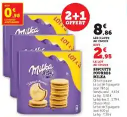 Super U Biscuits pourres milka offre