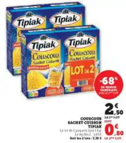 Super U Couscous sachet cuissono tipiak offre