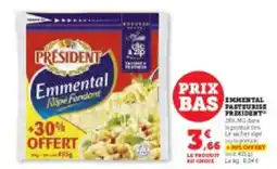 Super U Emmental ripe fondant offre