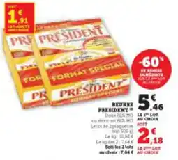 Super U Beurre president offre