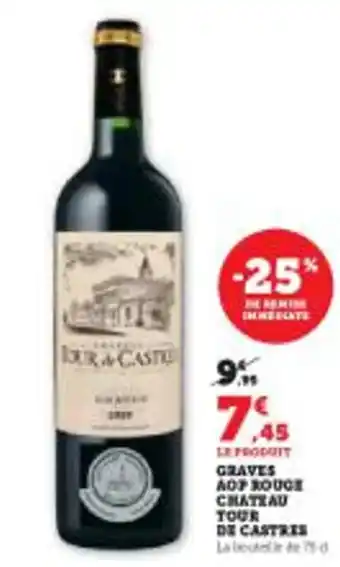Super U Graves aop rouge chateau tour de castres offre