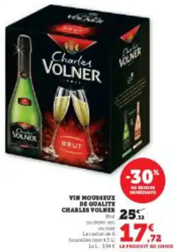 Super U Vin mousseux de qualite charles volker offre