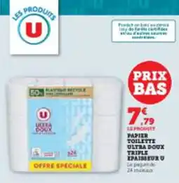 Super U Papier toilette ultra doux triple epaisseur u offre