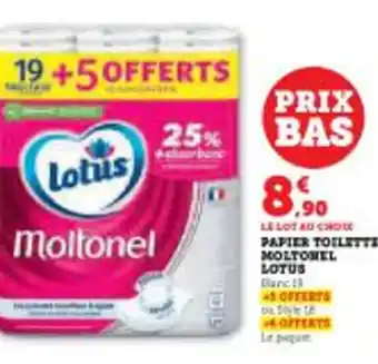 Super U Papier toilette moltowel lotus offre