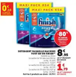 Super U Detergent vaisselle machine tout en un finish offre