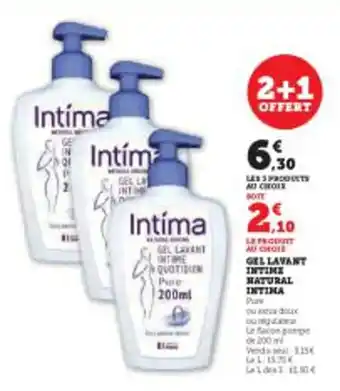 Super U Gel lavant intine natural intina offre