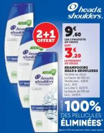 Super U Shampooing head & shoulders offre