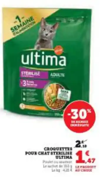 Super U Croquettes pour chat sterilise ultima offre