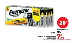 Super U Lot de 34 piles power energizer offre