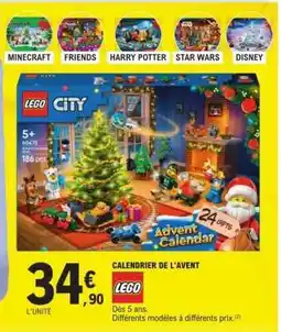 E.Leclerc LEGO CITY CALENDRIER DE L'AVENT offre