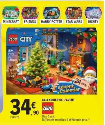 E.Leclerc LEGO CITY CALENDRIER DE L'AVENT offre