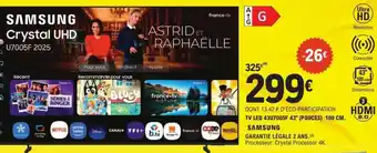 E.Leclerc Samsung Crystal UHD U7005F 2025 offre