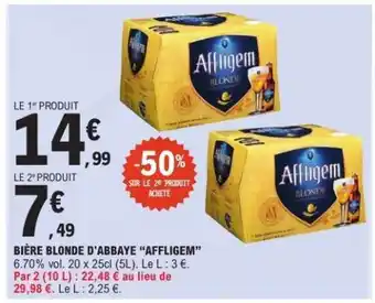 E.Leclerc BIÈRE BLONDE D'ABBAYE “AFFLIGEM” offre