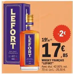 E.Leclerc WHISKY FRANÇAIS LEFORT offre