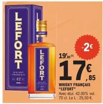 E.Leclerc WHISKY FRANÇAIS LEFORT offre