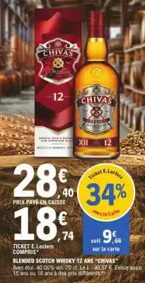 E.Leclerc Blended Scotch Whisky 12 Ans Chivas offre