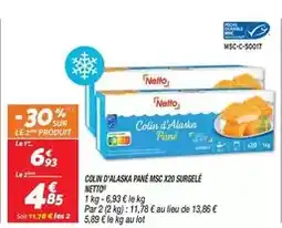 Netto Netto - colin d'alaska pane msc x20 surgele offre