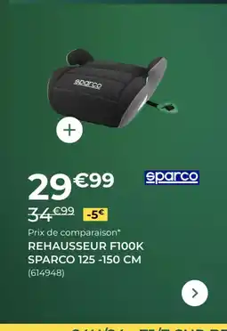 Feu Vert SPARCO Rehausseur f100k offre