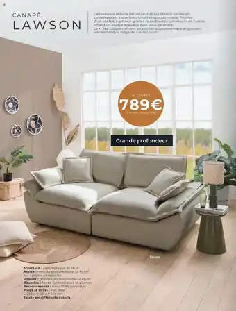 Cocktail Scandinave LAWSON Canapé offre