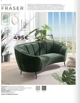 Cocktail Scandinave FRASER Canapé offre